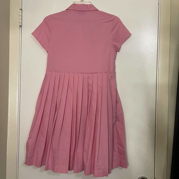 Sold🎉NWOT Gucci Kids poplin pleated dress with bow in pink size 12 - Picture 7 of 8